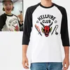 Hellfire Club T-Shirt Uzun Kollu Gömlek Stranger Things Dustin Mike Wheeler Cosplay Cehennem Ateş Kulübü Uzun Kollu Üniforma Top 220818
