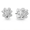 Andy Jewel Authentic 925 Sterling Silver Studs Radiant Clovers Studs Kolczyki Pasuje do Europejskiej Pandora Studs Jewelry 297944cz