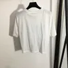 24 designers t-shirts mode t-shirts femme chemise poitrine chemise couleur imprimerie épingle cachée t-shirt à manches courte
