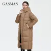 GASMAN Winter Down Jacket Women Long Thick Coat Hooded Puffer Warm Female Brand Cotton Clothes Elegant Retro Parka 8197 220819