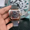 2023wholesale Hig H Quality Skeleton Watches for Quartz Movement Sapphire Glass rostfritt