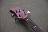 4 Strings Metallic Red Electric Bass Guitar with Rosewood Fingerboard 5 Pieces Neck Can be customized