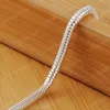925 Серебряный серебро 3 -миллиметровый браслет змеи для женской свадьбы Свадебная вечеринка Шарм Ювелирные изделия