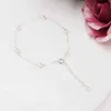 バングルデザイナーAshiqi Real 925 Sterling Silver Chain Bracelet for Girls女性4-5mmミニナチュラル淡水真珠ジュエリーギフト卸売