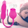 Massaggiatore giocattolo del sesso Potente rosa giocattoli vibratore in silicone femminile clitoride orale lingua leccata dildo paletto uovo adulto per le donne282g8309199