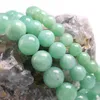 Дизайнер брангана тонкий ааа 100% натуральные бирманские зеленые нефритовые круглые бусины Женские камни камни украшения драгоценный камень подарки
