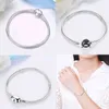 Bangle Designer Hoge kwaliteit Authentieke zilveren kleur Snake Chain Fine Fit Europese bedelarmbanden voor vrouwen DIY -sieraden Maken geschenken