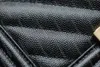12Aアップグレードミラー品質の贅沢デザイナースモールシェブロンボーイバッグハンドバッグ女性本革キルト財布フラップバッグブラックショルダーボックスバッグチェーンオンチェーン