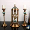 Candle Holders Metal Clock Candleholder Hardware Pendulum Creative Abstract Home Furnishing Model Living Room Light Luxury OrnamentCandle