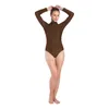 Girl's Gymnastics Short Front Zipper Catsuit Costuums Dames half-pack panty Zentai Suite One Piece Yoga Jumpsuit