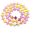 WOJIAER No Magnetic Materials Hematite Stone Cross Beads 3x8mm For DIY Jewelry Making Necklace Bracelet BL311