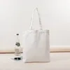 Sublimation Canvas Tote Bags Blank Cotton Totes with Handle Reusable Washable Grocery Shopping Plain Bags for Women Half Bleached Color