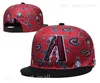 Women Snapback Hat Team equipado com boné de beisebol Capinhas ajustáveis ​​Esportes Pavin Smith David Peralta Josh Rojas costura a bola Young Casquette Head de alta qualidade