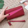 HBP Women's Long Wallet Korean Version Splicing Contrast Color Handbag Tassel Zipper Wallet Female Student Mobile Phone Bag 220815