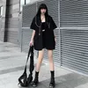 Harajuku Autumn Women Jackets Zwart Oversized Gothic Punk Hip Hop Solid Vintage Blazer Coats Chic Chain Losse Suit Jack 220818