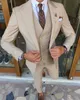 3 stycken White Men's Suit Lapel Slim Fit Casual Tuxedos Groom Skräddare Made Terno Masculino Blazerpantsvest 220817