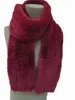 Rex Rabbit Fur Scarf Shawls Winter Warm Soft Smooth Neck Scarf Handmade L170 cm 6 Colors