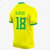 2022 2023 Camiseta de Futbol Paqueta Coutinho 브라질 축구 저지 축구 셔츠 브라질 22 23 Maillots Marquinhos Vini Jr Antony Silva Dani Alves