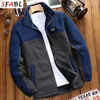 SFABL Fashion Patchwork Fleece Jacket Coat Men Winter Parkas Thick Warm Fleece Jacket Men Overcoat Autumn Male Outerwear 4XL 220818