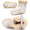 Boots Femmes Snow 30% Laine Chaussures de lune chaudes Plateforme de luxe de luxe Space Botte d'hiver Coton Coton Non-Slipboots