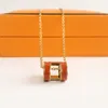 Designer Classic Luxury H Pendant Halsband Kvinnor 18K Gold Letter Necklace Luxury Design Jewelry Colorfast Hypoallergenic