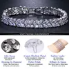 Designer Luxury Zircon Leaf Shape Wedding Charm S For Women Brud Armband Bangle Jewelry Gift