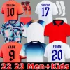 Angleterre Foden 축구 유니폼 2022 Kane Sterling Grealish Rashford Mount Bellingham Sancho 22 23 National Football Shirt Men Kids Kit Uniform Englands