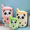 2022 Stuffed Animals Cute Soft Simulated Large Fruit Pearl Ice Cream Milk Tea Cup Pillow Plush Toy