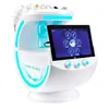 Machine multifonction 7 en 1 d'analyse hydro-faciale, Dermabrasion, intelligente, bleu glacé, ultrasonique, RF, épurateur de peau aquatique