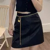 Belts bai cheng Women Designer Chains Belts Fashion Designer Narrow Link Belt For Women No Brand Buckle Waist Chain Vintage Gold Waistband