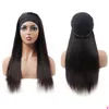 Rechte Hoofdband Menselijk Haar Pruik voor Zwarte Vrouwen Braziliaanse Menselijk Haar Hoofdband Pruiken Lijmloos Geen Lace Front Wig Wear