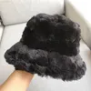 Winter Faux Fur Fluffy Bucket Hats Women Autumn Outdoor Thick Warm Hat Soft Furry Fisherman Cap Girl Fashion Panama Sun Cap 2022 Y220818