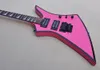 Guitarra elétrica de 6 cordas rosa com humbuckers pickus floyd rose rosewower brandboard