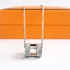 Дизайнерский классический роскошь h подвесные ожерелья дамы серебряное писем о ожерели