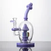 Unik svampbollstil portaphoppar glas bongs duschhuvud percolator vattenrör böjd typ hårt munstycke 14mm dab riggar med skålfartyg till sjöss