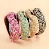 New Fashion Women Headband Raffia Pressed Knotted Hairband Wide Side Autumn Headwear hair Accessories