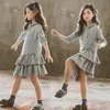 Kızlar Elbiseler Kızlar İçin Kızlar Bahar Sonbahar Genç Giysileri Pamuk Bebek Düzensiz Diz Elbise Moda Teenage Giyim Hoodie