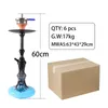 Narguilé arabe moyen tube unique sortie de tige moyenne silicone Apache narguilé shisha ensemble