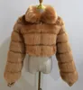 Womens Fur Plus Size Big Yards Faux Fur Manufacturer Fur Coat Mitation Fox Short Asian Size. 2-3 Sizes Larger Than Usual is Recommended S-1