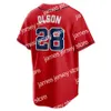 2022 Dansby Swanson 2022 All Star Jersey Programa de oro de los Bravos Ronald Acuña Jr. Austin Riley Matt Olson Eddie Rosario Max Fried Adam Duvall