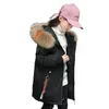 Korean version winter children s down jacket girl big thickened hooded medium long gx220818