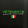 VETEMENTS Drapeau Lettre Logo T-shirt À Manches Courtes Lâche Col Rond Coton Hommes Et Femmes T-shirt Occasionnel