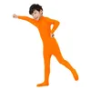 Enfants Catsuit Costumes Zentai Suit Dance Unitard Spandex Body Wear Second Skin Collants sans capuche gants Fermeture à glissière arrière pour adultes