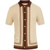 Men's Polos Summer Striped Lapel Knit Sweater Short Sleeve Business Shirt For MenMen's Men'sMen's