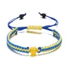 Mode Ukraine Flagge Charm Lederarmband Schmuck handgemachte ukrainische Symbol Armbänder Statement für Frauen Männer Geschenke