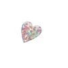 Ins Hot Selling 4.5cm Cute Heart-Shape Acetate Metal Duckbill Clips For Woman Simple Marbling Color Hairpins