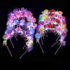 Ghirlande di fiori decorativi 1 pezzo Fasce per capelli illuminate a led Accessori per capelli illuminati Corona di fiori Corona Fascia Testa luminosa Bdesybag Dhks3