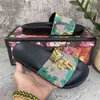 Clássicos 2022 Sandals Designer Slippers Slides Floral Brocade Gear Bot Flip Flip Men Mulheres listras de praia Slipper causal por Super001