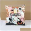 Wrap Prezent 25PC Halloweenowa torba na cukierki Plastikowe przezroczyste przekąski opakowanie przyjęcia Dekoracja sztuczka lub leczenie dzieci