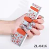 Wholesale 20 Tips Nail Sticker Decals Flowers Waterproof Full Nails Stickers Sheet with Nail Files